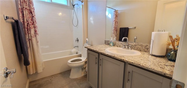 7910 Shimmery St, North Las Vegas, NV 89084 - full bathroom featuring vanity, toilet, and shower / tub combo with curtain