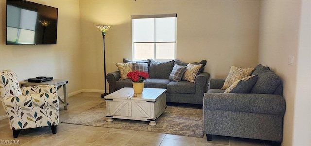 7910 Shimmery St, North Las Vegas, NV 89084 - tiled living area with baseboards