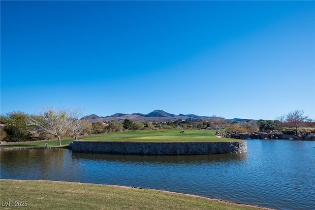 view of water feature featuring a mountain view