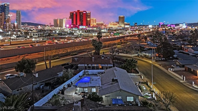 bird's eye view featuring a view of city