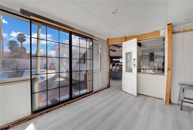 empty room featuring light wood-style flooring