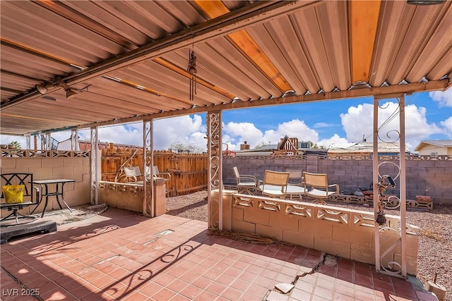 view of patio / terrace with a fenced backyard