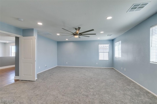 981 Soaring Moon Dr, Henderson, NV 89015 - unfurnished room with carpet, ceiling fan, recessed lighting, and baseboards