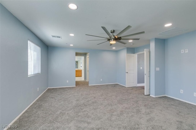 981 Soaring Moon Dr, Henderson, NV 89015 - carpeted empty room with recessed lighting, ceiling fan, and baseboards
