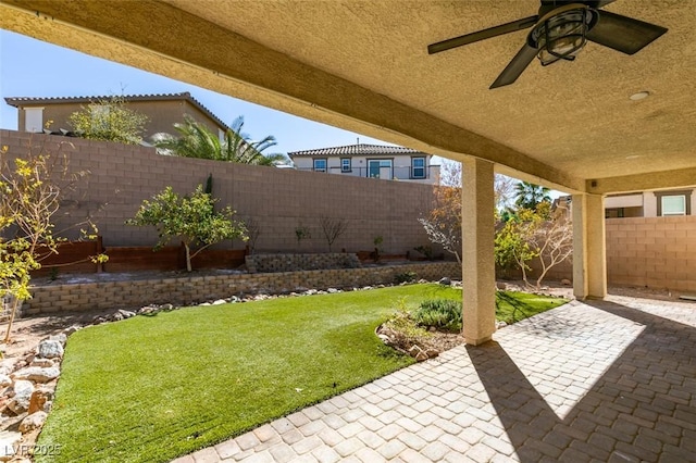 981 Soaring Moon Dr, Henderson, NV 89015 - view of patio / terrace with ceiling fan