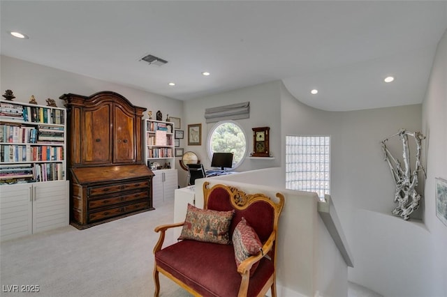 7999 Pinnacle Peak Ave, Las Vegas, NV 89113 - sitting room with recessed lighting and carpet flooring