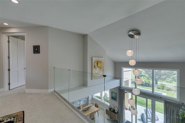 7999 Pinnacle Peak Ave, Las Vegas, NV 89113 - hallway featuring baseboards, carpet flooring, and recessed lighting