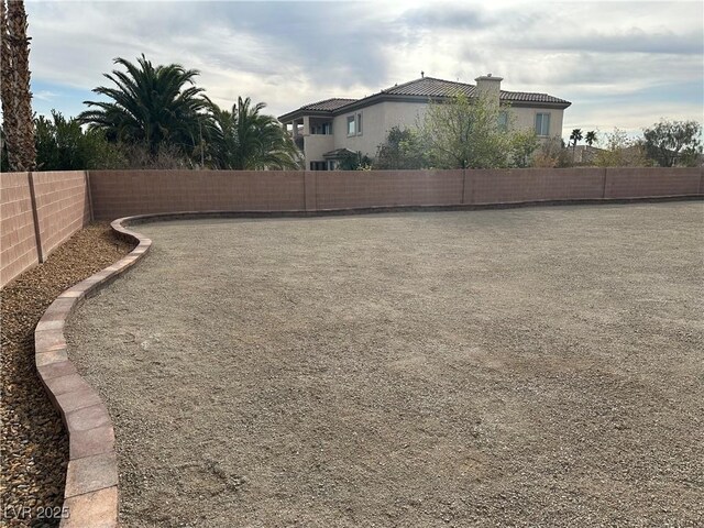 view of yard with fence private yard