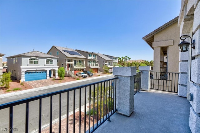 balcony featuring a residential view