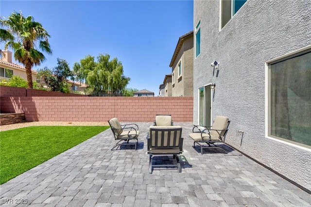 view of patio / terrace featuring a fenced backyard