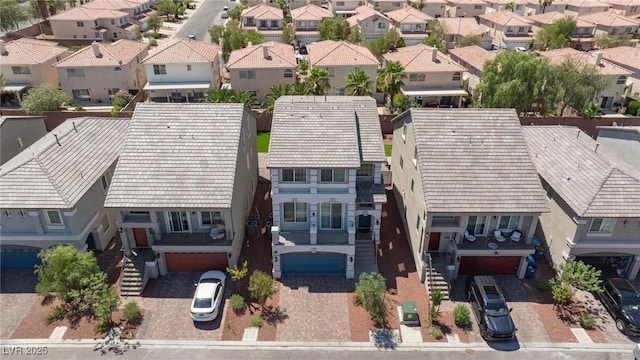 bird's eye view with a residential view