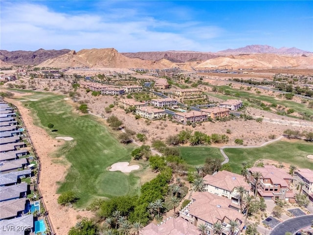 21 Via Visione Unit 201, Henderson, NV 89011 - aerial view of property and surrounding area featuring a mountain backdrop, a golf club, and nearby suburban area