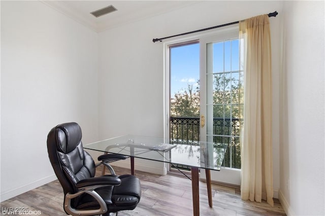21 Via Visione Unit 201, Henderson, NV 89011 - office space featuring wood finished floors, ornamental molding, and baseboards