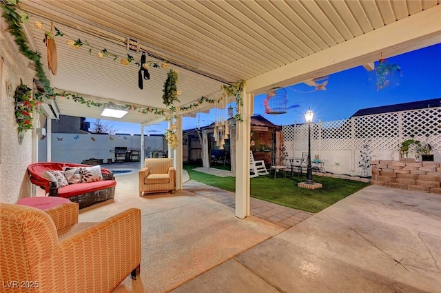 view of patio / terrace featuring fence private yard