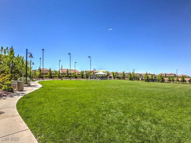 view of community with a lawn