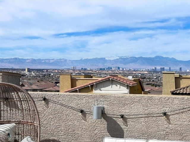 mountain view with a city view