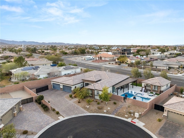 drone / aerial view featuring a residential view