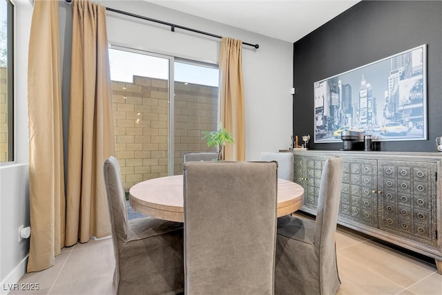 dining room featuring light tile patterned floors