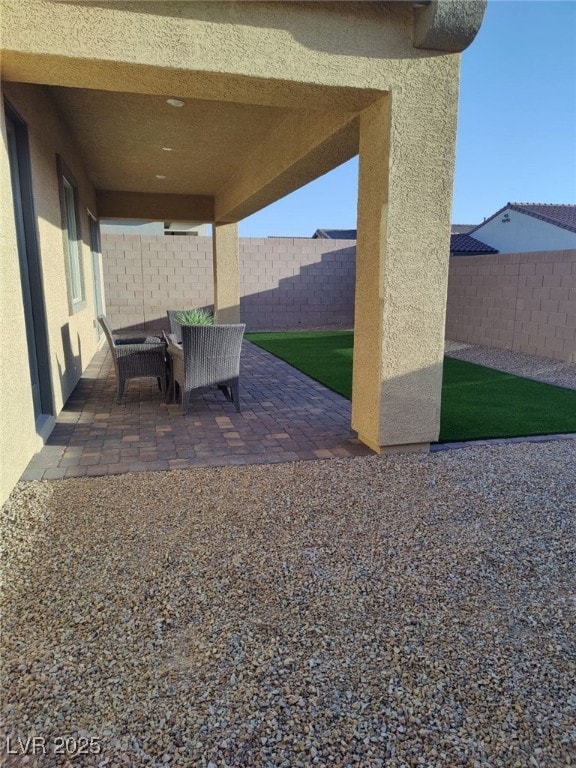 view of patio / terrace featuring a fenced backyard