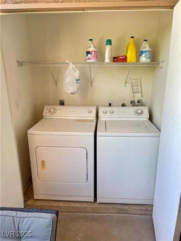 laundry area featuring independent washer and dryer