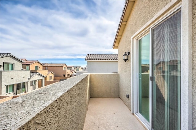 balcony with a residential view