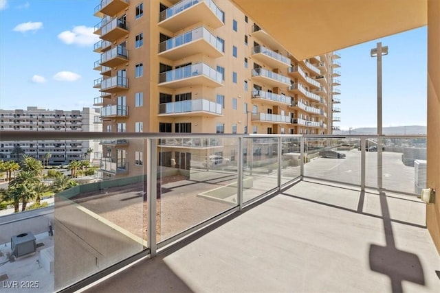 balcony with a view of city