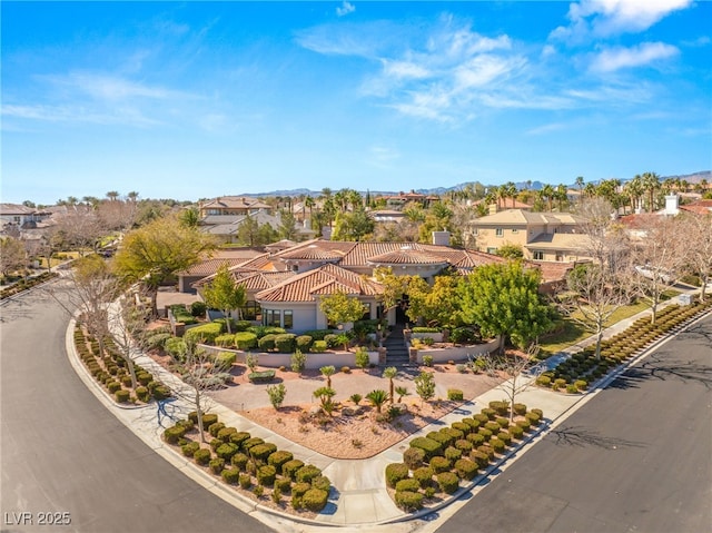 bird's eye view with a residential view