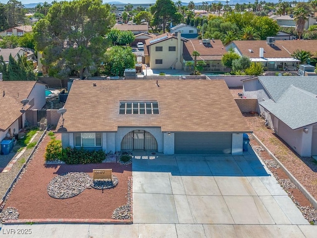 aerial view featuring a residential view