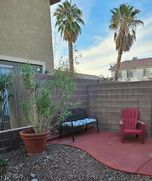 view of patio with fence