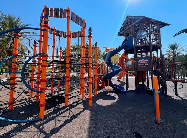 view of community jungle gym