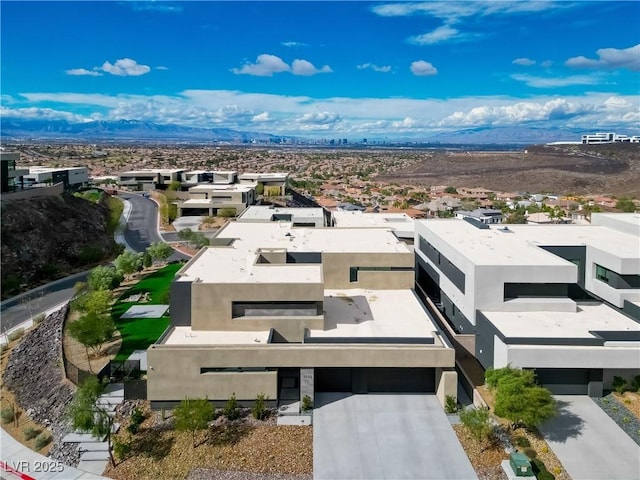 aerial view with a residential view