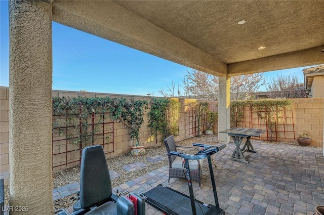 view of patio / terrace with a fenced backyard