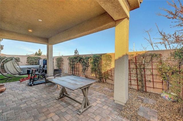 view of patio / terrace with a fenced backyard