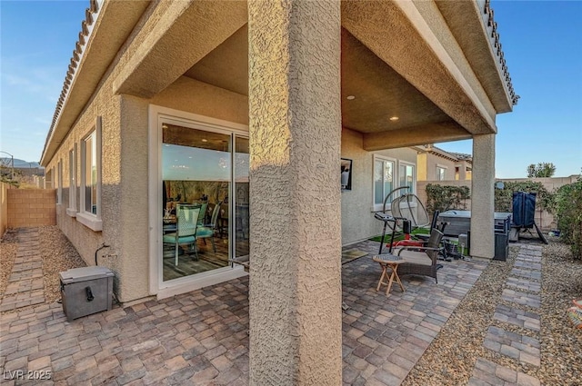 view of patio / terrace with a fenced backyard