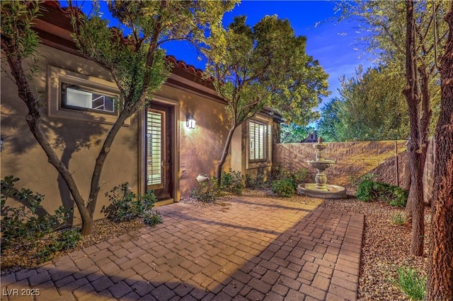 view of patio with fence