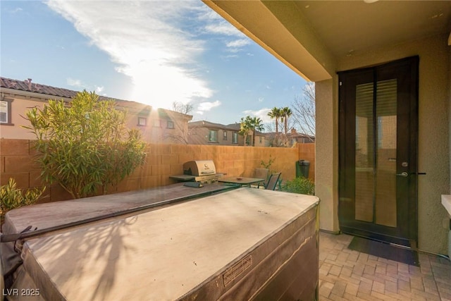 view of patio / terrace with a fenced backyard