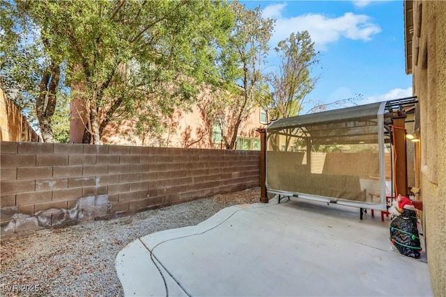 view of patio / terrace featuring a fenced backyard