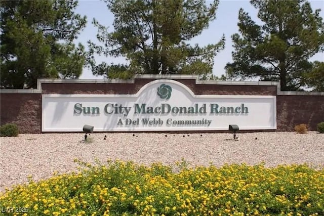 view of community sign