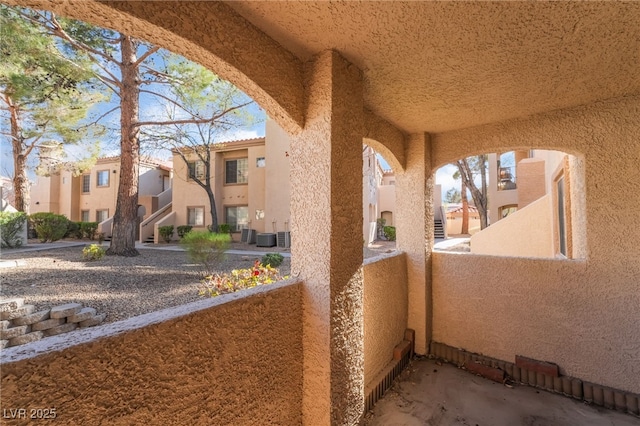 balcony with a residential view