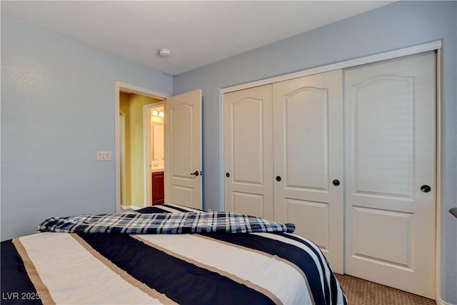 bedroom featuring a closet