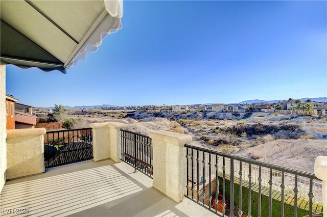 balcony featuring a residential view