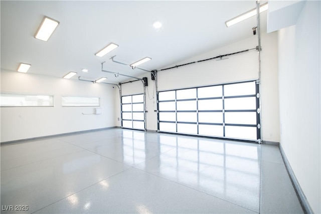 garage with baseboards