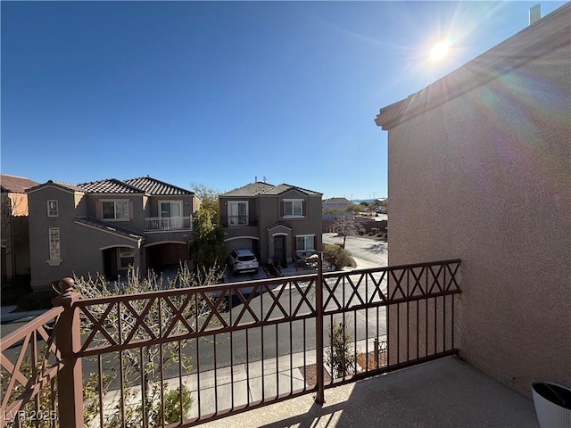 balcony with a residential view