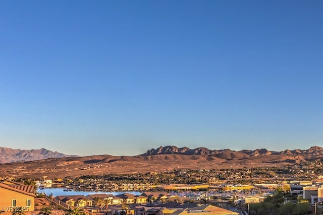 mountain view with a residential view