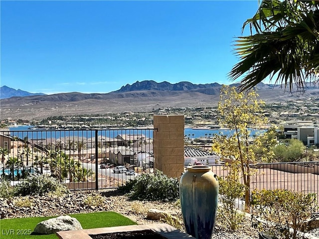 property view of mountains with a water view