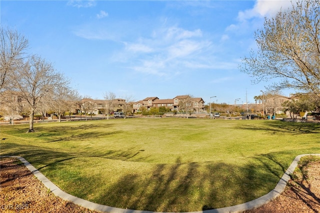 view of home's community with a yard and a residential view