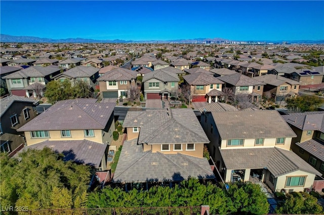 bird's eye view featuring a residential view