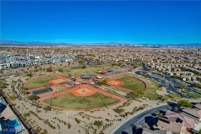 bird's eye view with a residential view