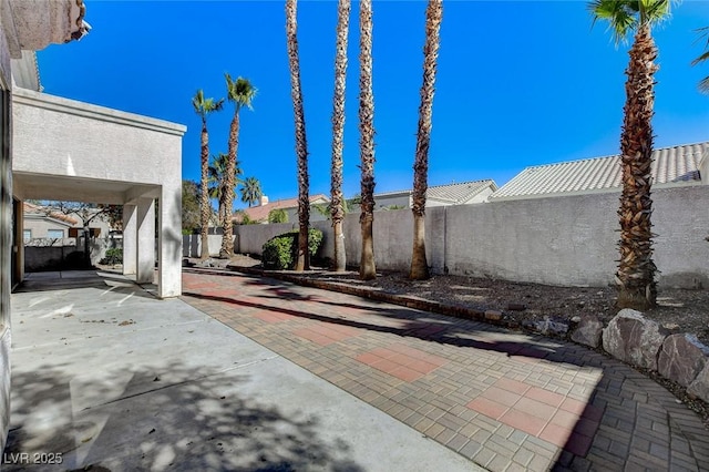 view of patio / terrace with a fenced backyard