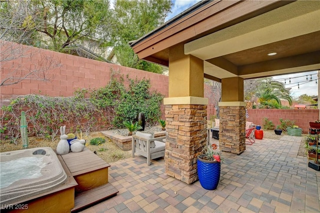 view of patio / terrace featuring a fenced backyard